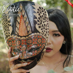 Hand Carved Hand Painted Batik Mask - Decorative Wall Art Perfect Gift Sculpture