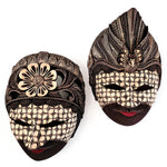 Hand Carved Hand Painted Batik Mask - Decorative Wall Art Perfect Gift Sculpture