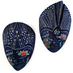 Hand Carved Hand Painted Batik Mask - Decorative Wall Art Perfect Gift Sculpture