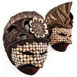 Hand Carved Hand Painted Batik Mask - Decorative Wall Art Perfect Gift Sculpture