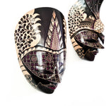 Hand Carved Hand Painted Batik Mask - Decorative Wall Art Perfect Gift Sculpture