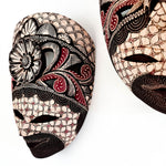 Hand Carved Hand Painted Batik Mask - Decorative Wall Art