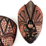 Hand Carved Hand Painted Batik Mask - Decorative Wall Art Lakshmi