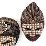Hand Carved Hand Painted Batik Mask - Decorative Wall Art Perfect Gift Sculpture