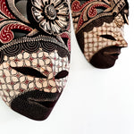 Hand Carved Hand Painted Batik Mask - Decorative Wall Art