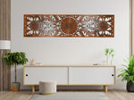 Large king Size Mandala Headboard - Handmade Carved Wooden Wall Art Lotus