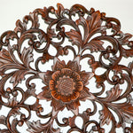 Handmade Carved Wooden Decorative Wall Art Mandala Panel - Easternada