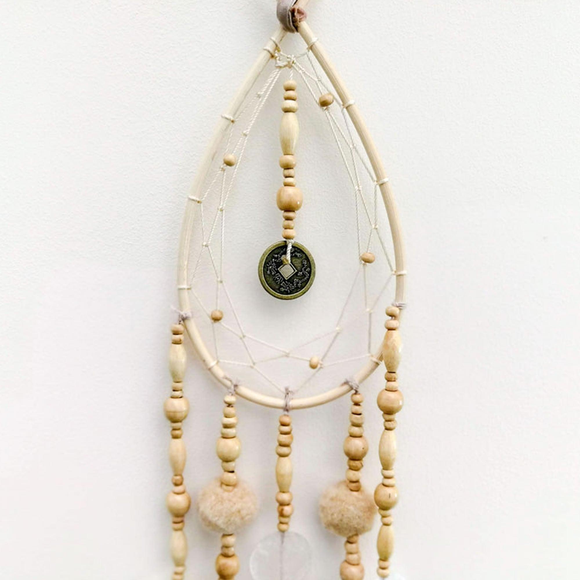 Bohemian Macrame Hanging Dream Catcher - EasternadaThis handmade dream catcher is a unique piece with real sea shells and wooden beads. Bohemian Style Handmade Decorative Hanging Macramé Dream Catcher