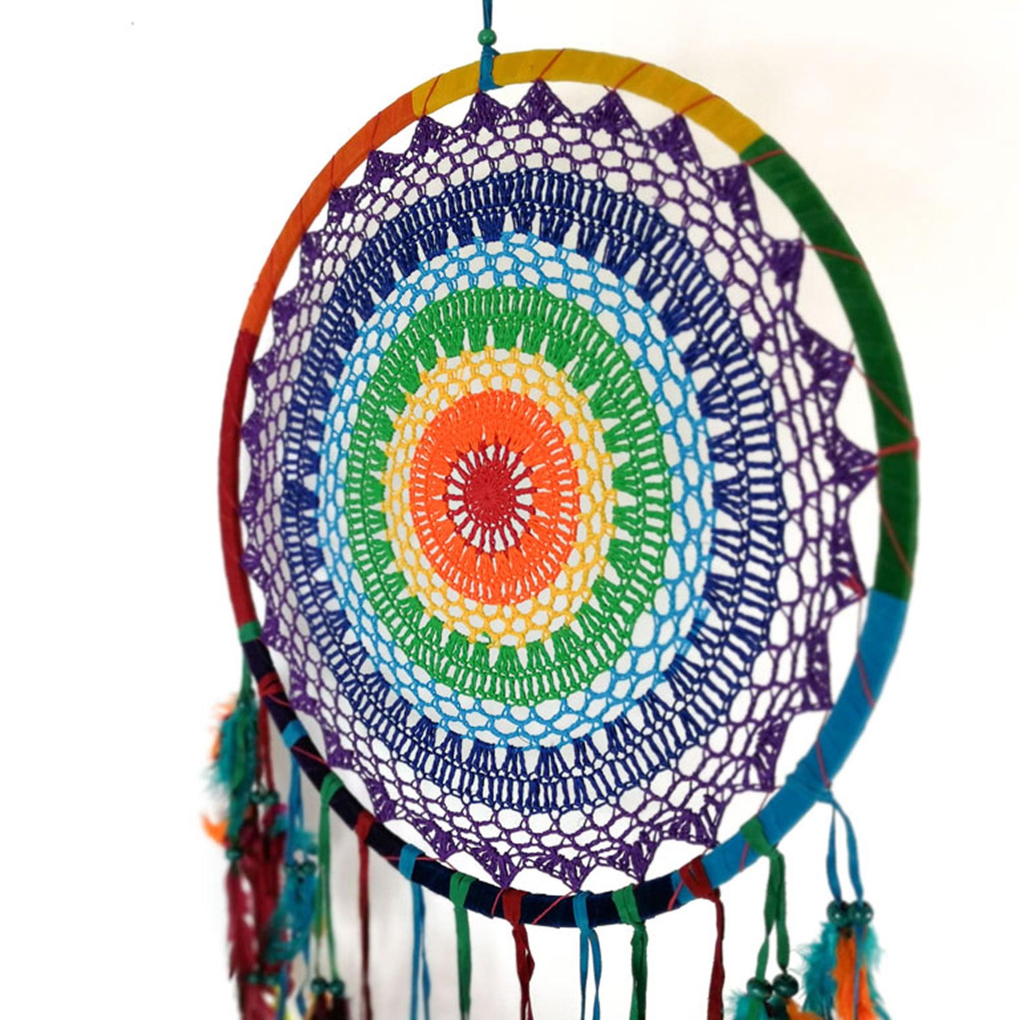 Bohemian Macrame Hanging Dream Catcher Large - Easternada