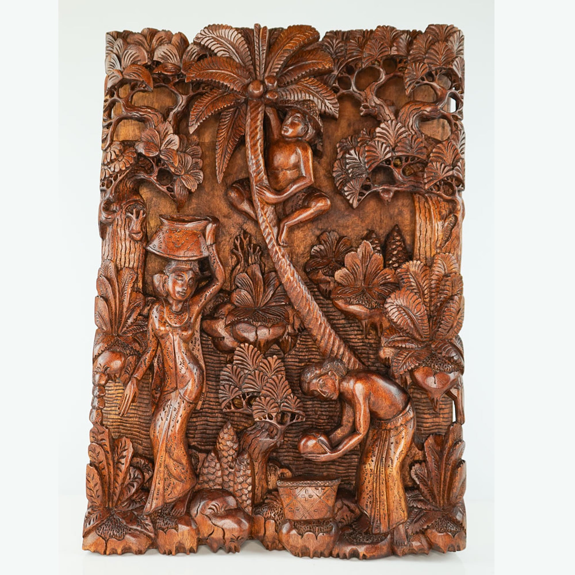 A stunning hand-carved room decorative wooden wall art Tribal Traditional Village scene Sculpture. This intricate artwork can add a touch of tradition and luxury to your walls and become an attractive focal point. This is a true timeless masterpiece that will be in your home for generations.