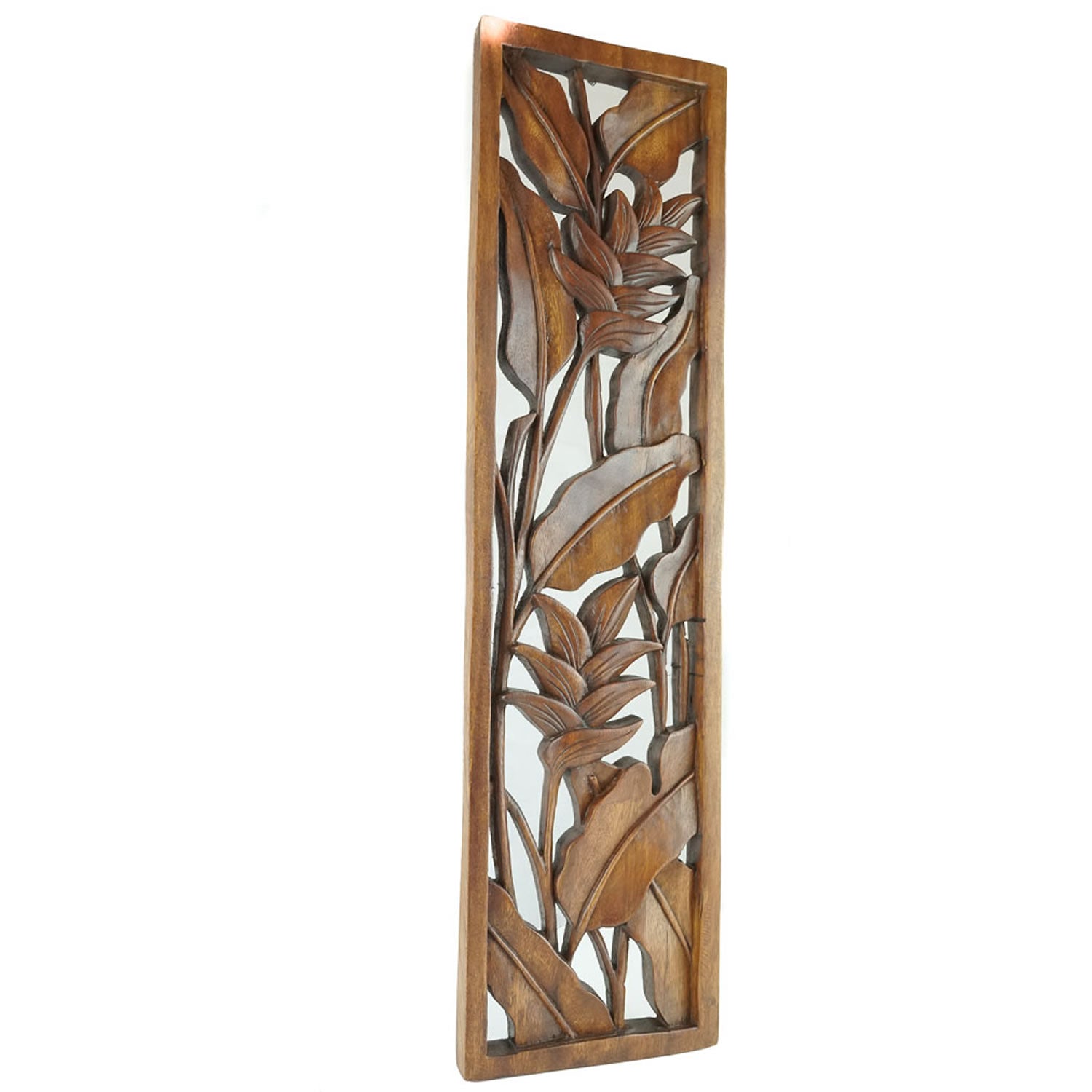 Handmade Carved Wooden Decorative Wall Art Panel - Easternada