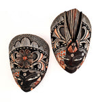 Hand Carved Hand Painted Batik Mask - Decorative Wall Art