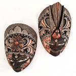 Hand Carved Hand Painted Batik Mask - Decorative Wall Art