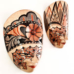 Hand Carved Hand Painted Batik Mask - Decorative Wall Art