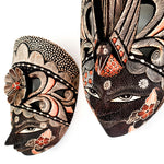 Hand Carved Hand Painted Batik Mask - Decorative Wall Art