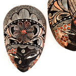 Hand Carved Hand Painted Batik Mask - Decorative Wall Art