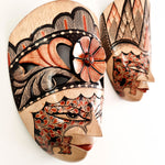 Hand Carved Hand Painted Batik Mask - Decorative Wall Art