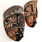 Hand Carved Hand Painted Batik Mask - Decorative Wall Art