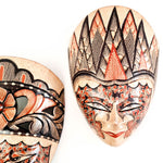 Hand Carved Hand Painted Batik Mask - Decorative Wall Art