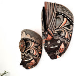 Hand Carved Hand Painted Batik Mask - Decorative Wall Art