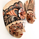 Hand Carved Hand Painted Batik Mask - Decorative Wall Art