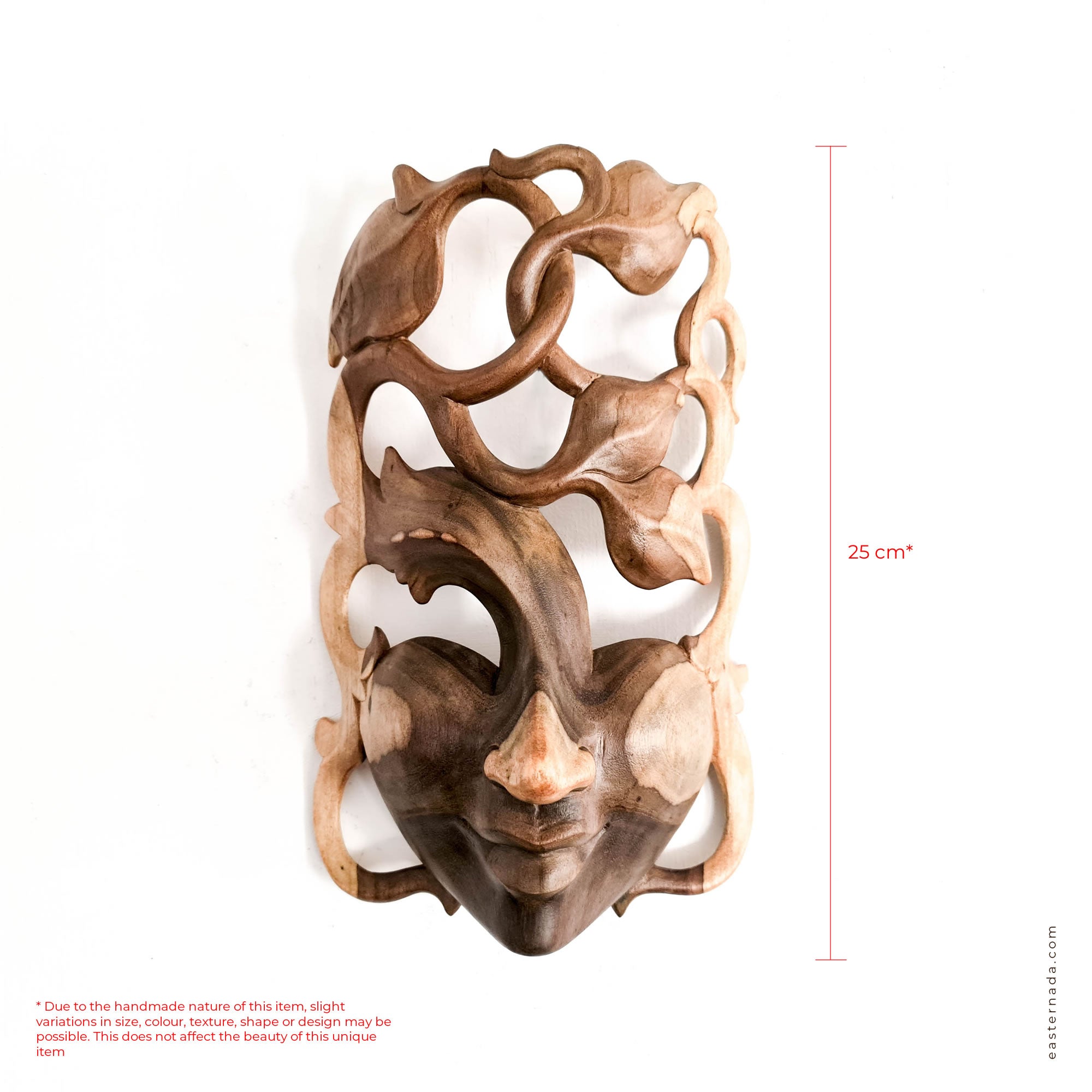 This beautiful hand-carved wooden African Venetian Mask is simply breathtaking. Carved with such detail and patience, this will certainly become a feature in any room. Perfect Gift