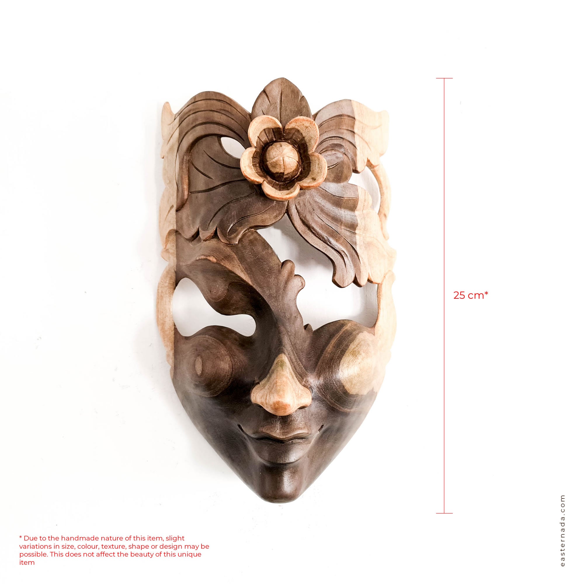 This beautiful hand-carved wooden African Venetian Mask is simply breathtaking. Carved with such detail and patience, this will certainly become a feature in any room. Perfect Gift