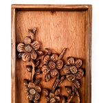 Antique Style Flowers Carved Wooden Decorative Wall Art Garden Flowers Nature easternada