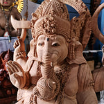 Large Big Ganesha Ganapati Teakwood Hand-carved Sculpture Mandir Art | #easternadawoodart