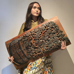 Islamic Arabian Calligraphy Asmaul Husna Teakwood Wall Art 