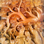 Hindu God Goddess Radha Krishna Vrindavan Framed Teakwood Decorative Pooja Mandir Wall Art. This stunning hardwood hand-carved is very desirable.