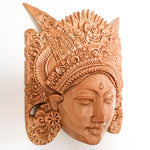 Hand Carved Decorative Wooden Masks Wall Art Hanging Sculpture | Unique Gift | Goddess Bohemian