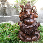 Ganesh Ganapati Decorative Wooden Wall Sculpture Hindu Art | Hindu God Mandir Pooja Decoration | Unique Gift