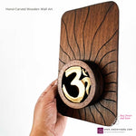 Simply Awesome. This is a one-off Carved Wooden Wall Art handmade and hand-painted with some eye-catching results. Om Mantra - the most powerful mantra for inner consciousness in Yoga Hinduism