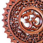 Om Mantra Hindu Buddha Hand Carved Wooden Decorative Wall Art