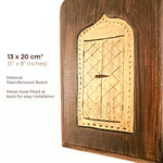 Antique Style Golden Door - Handmade Carved Wooden Wall Art Gift easternada