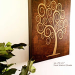 The Golden Tree of Life is a stunning piece of wooden decorative wall art, meticulously handcrafted by artisans. 