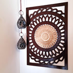 Discover Artistic Excellence: Golden Flower Hand-Carved Wooden Wall Art. Crafted by skilled artisans, each piece is unique, adding a touch of elegance to any living space.