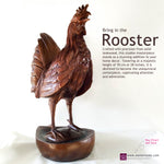 Rooster Chicken - Hand-Carved Large Teakwood Decorative Sculpture