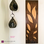 Golden Leaves Long - Handmade Carved Decoration Wooden Wall Art Gift Easternada #easternadawoodart