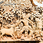 Hand Carved Teakwood Decorative Wall Art Sculpture Ram Sita Hindu Mandir Pooja Ramayana easternada