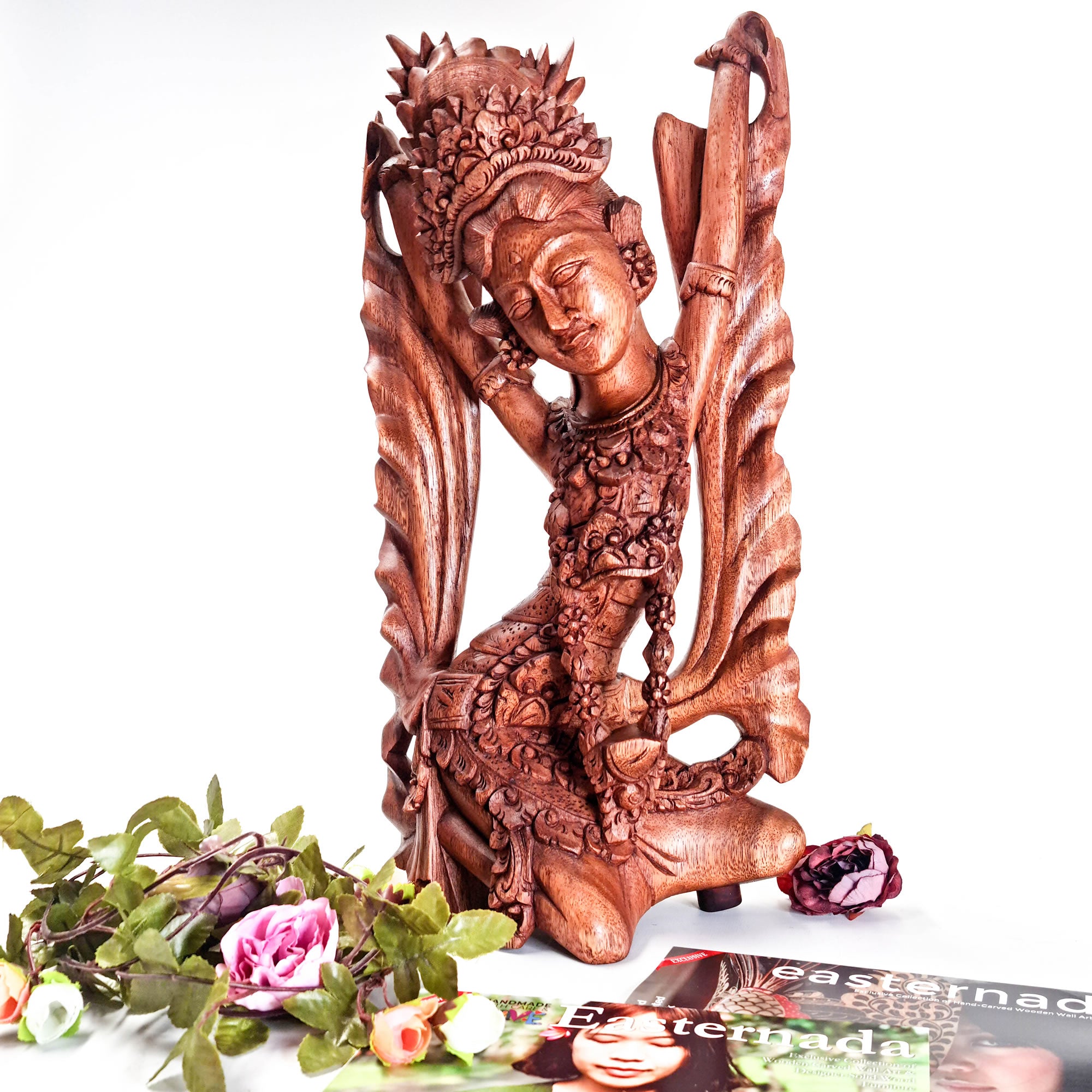 Balinese Dancer Hand-carved Teakwood Sculpture Art Unique Gift