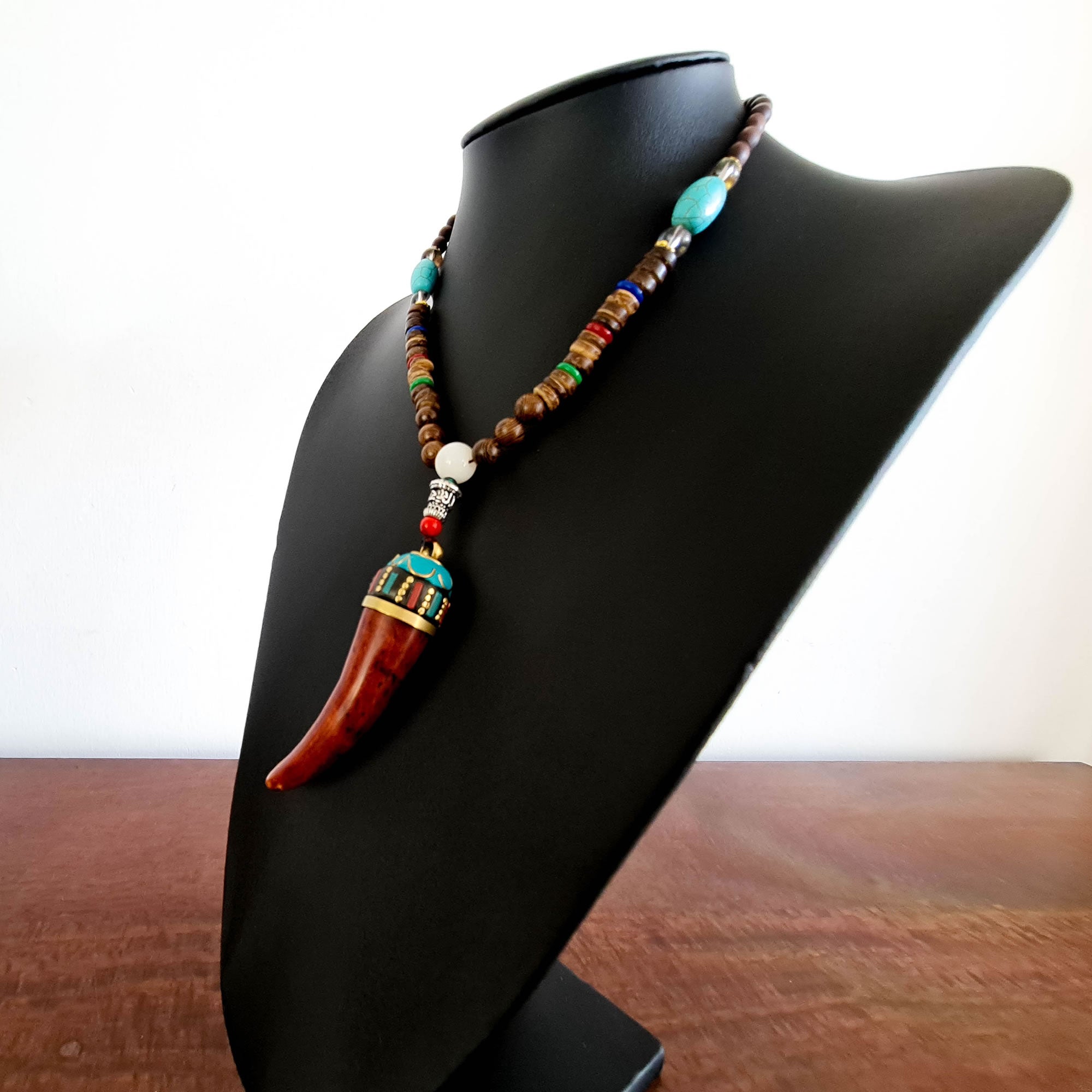 A bohemian style beautiful handmade tooth necklace for boys and girls. A Unique Gift