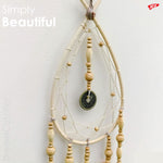 This handmade dream catcher is a unique piece with real sea shells and wooden beads. Bohemian Style Handmade Decorative Hanging Macramé Dream Catcher