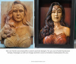 We can hand-carve beautiful custom portrait design for you out of solid hardwood. Carve your or your loved ones memories into a timeless masterpiece.