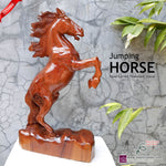 Horse Hand Carved Decorative Teakwood Sculpture Unique Gift, Equestrian Horse Riding