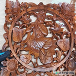Krishna Hindu God Carved Wooden Decorative Mandir Sculpture Art