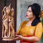 Ram Sita Hindu God Pooja Mandir Hand-carved Solid Wood Art Sculpture Decoration Rare Unique Gift