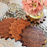 Handmade Carved Wood Coasters Cheese Board Planter Decorative Wall Art Gift