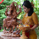 Large Big Ganesha Ganapati Teakwood Hand-carved Sculpture Mandir Art